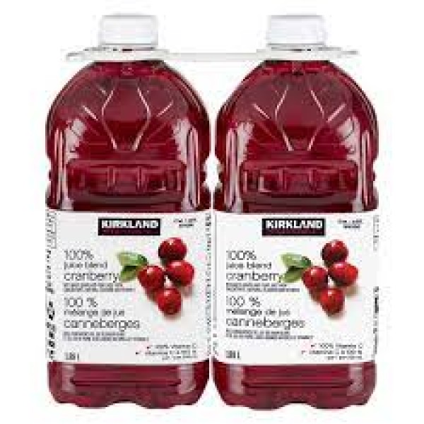 Kirkland Signature 100% Cranberry Juice Blend, 2 × 1.89 L